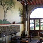 entrance in the apartments, la torre di ranza farm, san gimignano